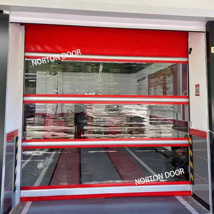 Szybko ruchome automatyczne automatyczne drzwi do zmywacza na zewnątrz PVC